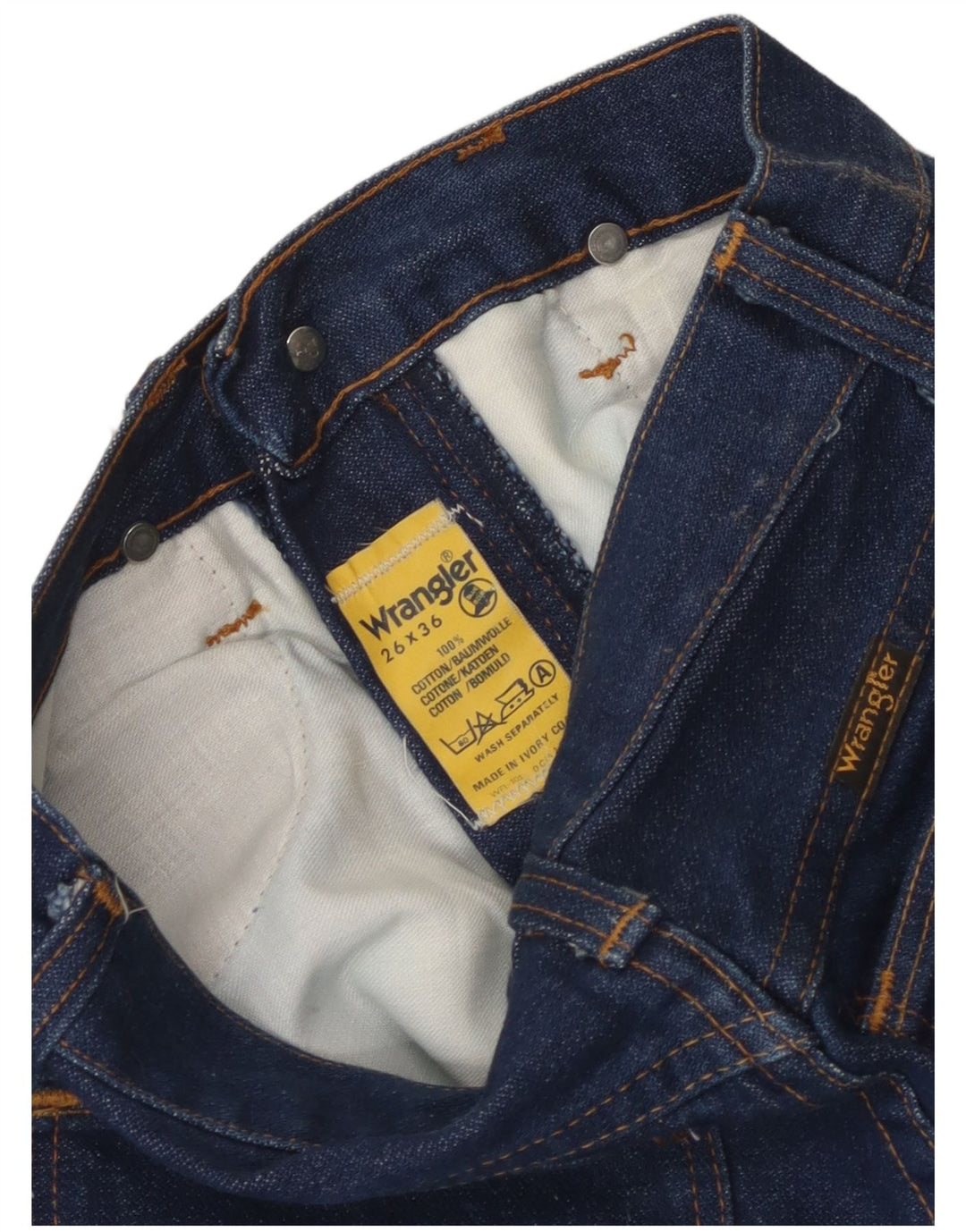 Wrangler lige jeans til kvinder W26 L28 blå bomuld