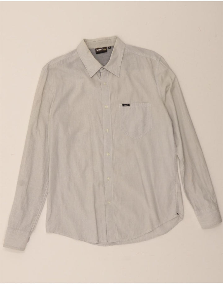 LEE Mens Shirt Medium Grey Pinstripe Cotton Vintage Lee and Second-Hand Lee from Messina Hembry 