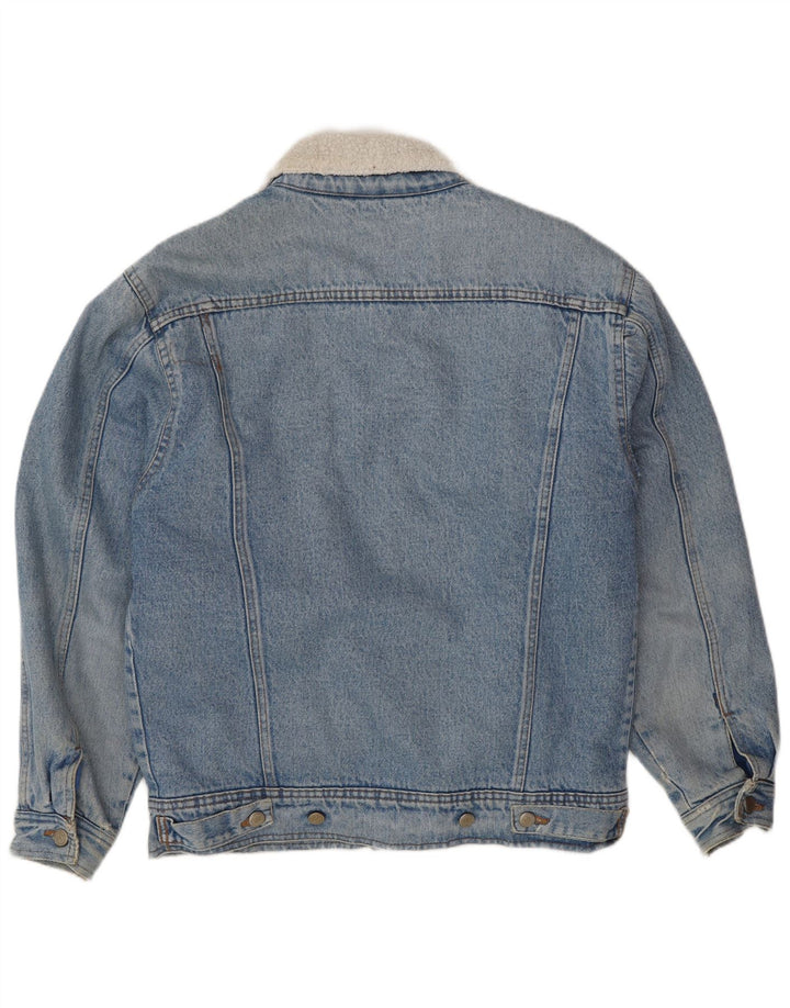 POP 84 Herre Denim Sherpa Jacket UK 38 Medium Blue