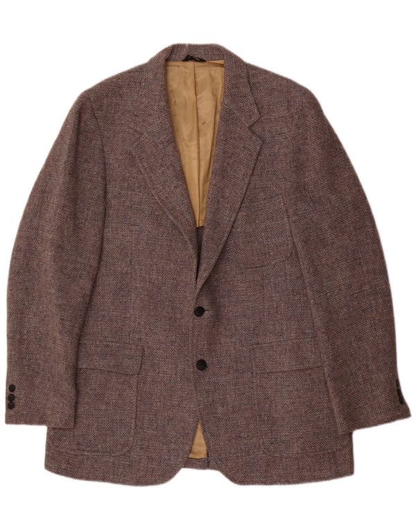 Harris Tweed Herre 2-knaps blazerjakke UK 38 Medium Grey Wool