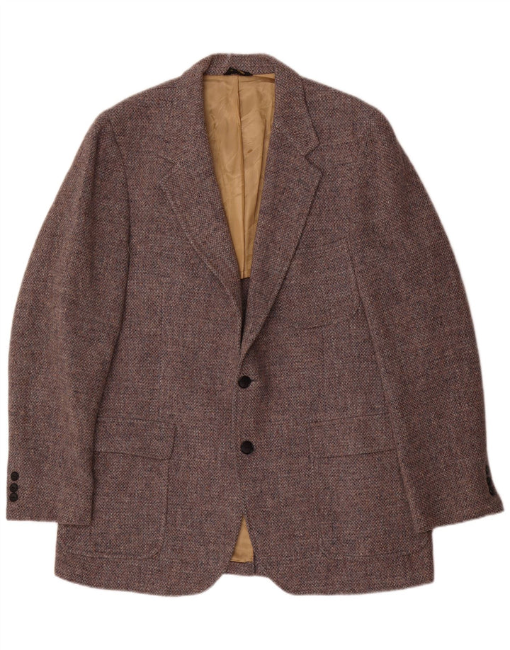 Harris Tweed Herre 2-knaps blazerjakke UK 38 Medium Grey Wool