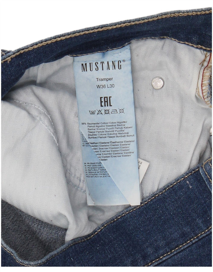 Mustang Herre Tramper Straight Jeans W36 L30 Blå Bomuld