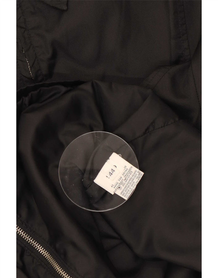 Benetton Womens Utility Jacket IT 44 Medium Sort Polyamid