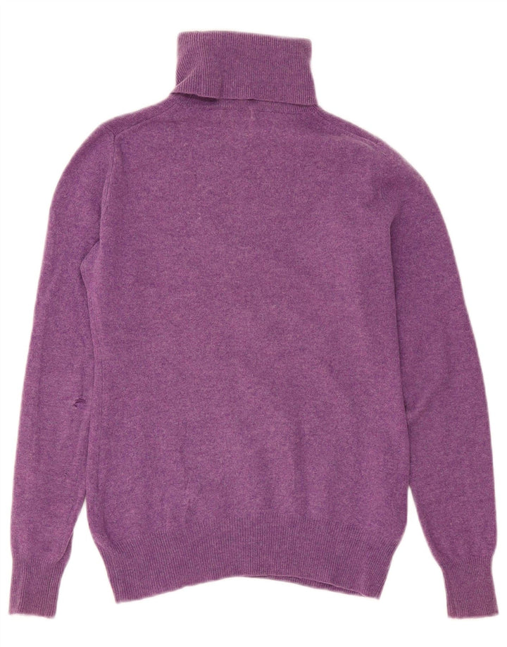 Joyful Dame Roll Neck Jumper Sweater UK 14 Large Purple