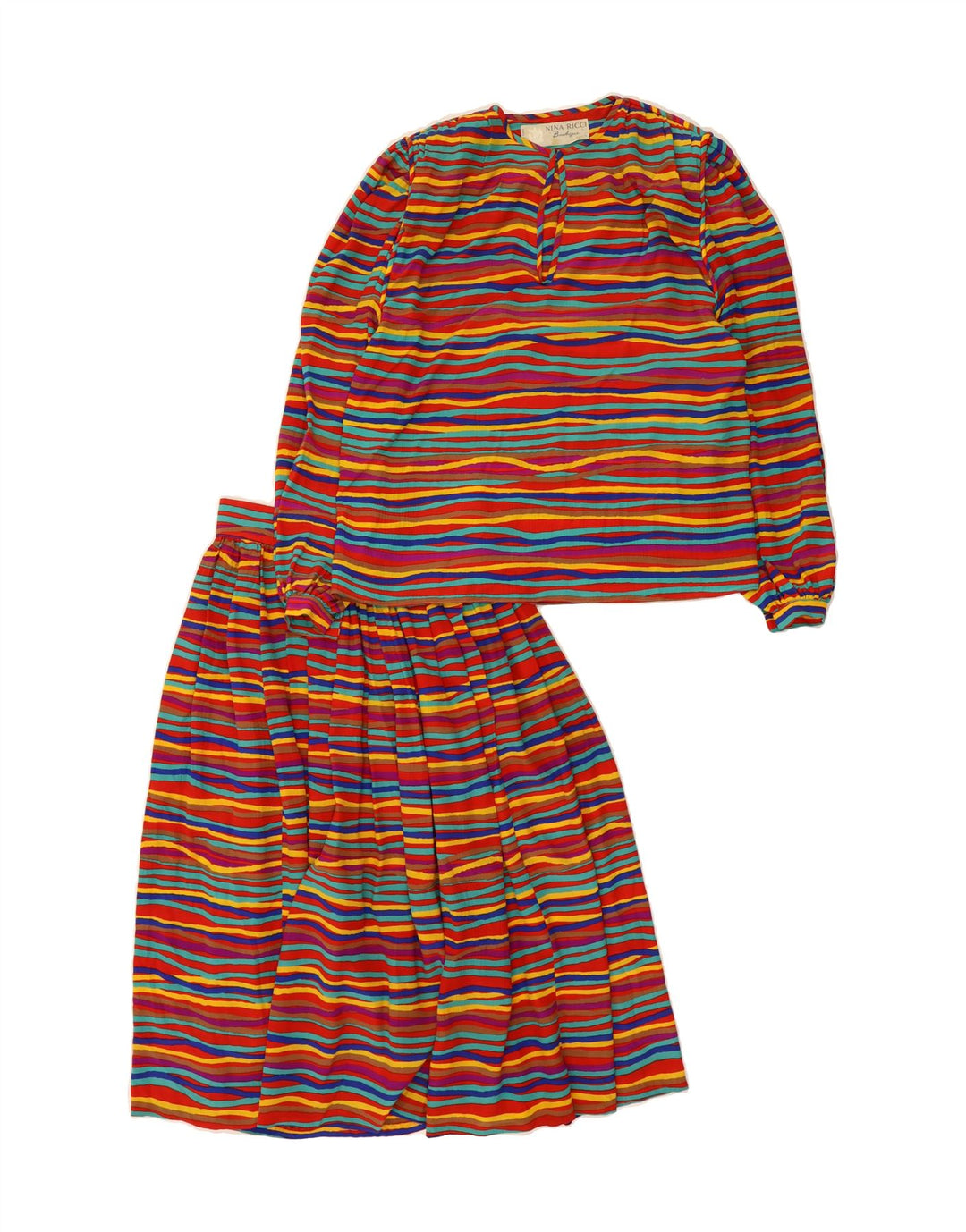 NINA RICCI Womens 2 Piece Skirt Set EU 42 Large W28 L30 Multicoloured Vintage Nina Ricci and Second-Hand Nina Ricci from Messina Hembry 