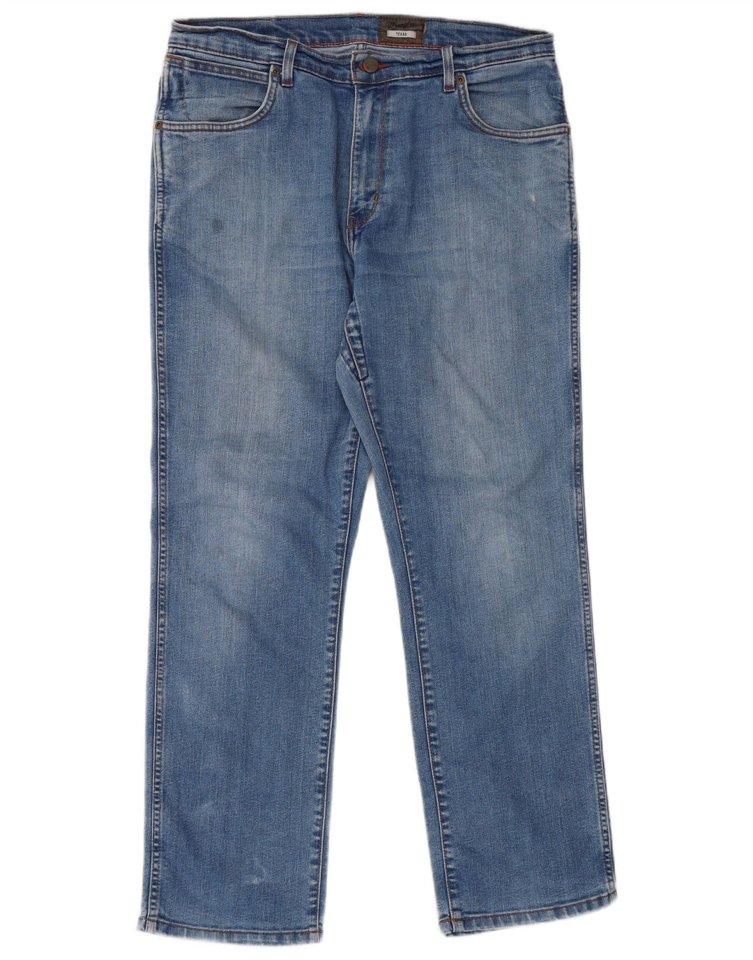 Wrangler Herre Texas Stretch Straight Jeans W36 L30 Blå Bomuld