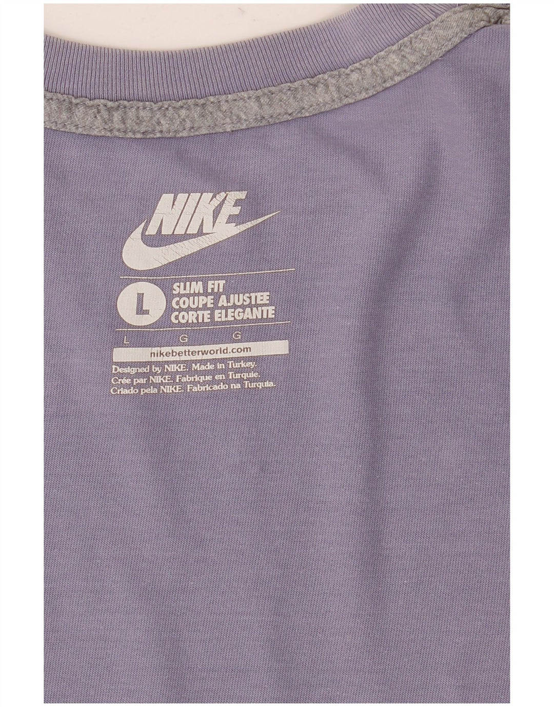 Nike Herre Slim Fit Grafisk T-Shirt Top Stor Lilla
