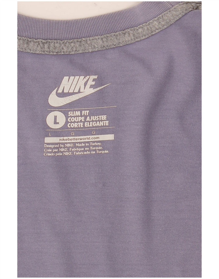 Nike Herre Slim Fit Grafisk T-Shirt Top Stor Lilla