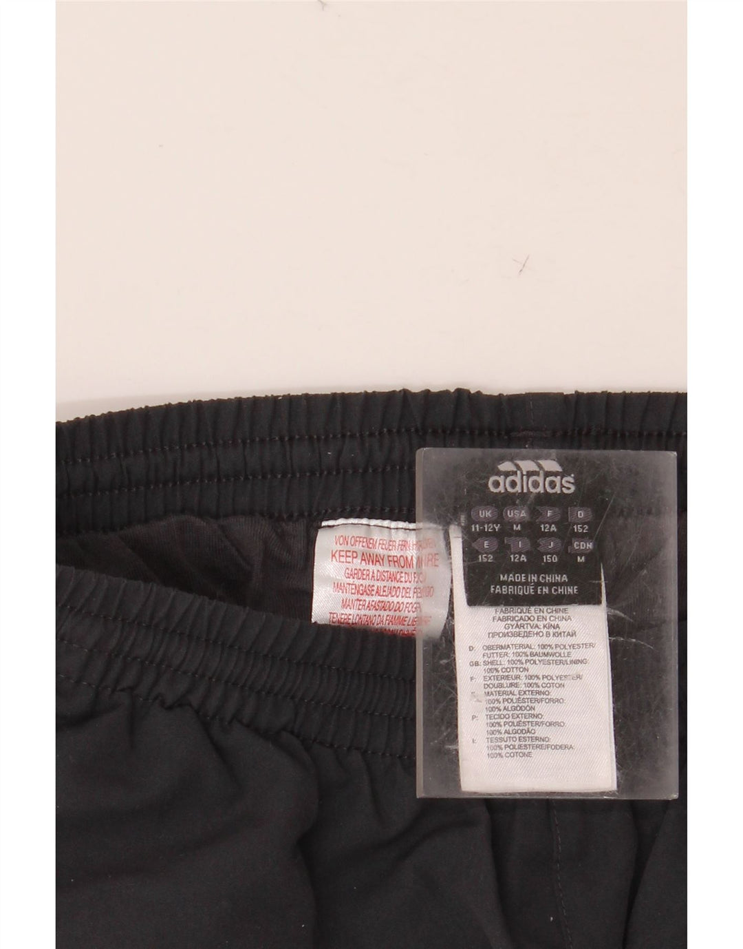ADIDAS drenge Munster Rugby træningsdragt bukser 11-12 år sort polyester