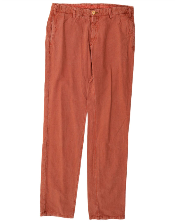 MASSIMO DUTTI Herre Casual Fit Chinobukser EU 42 Large W32 L32 Rød