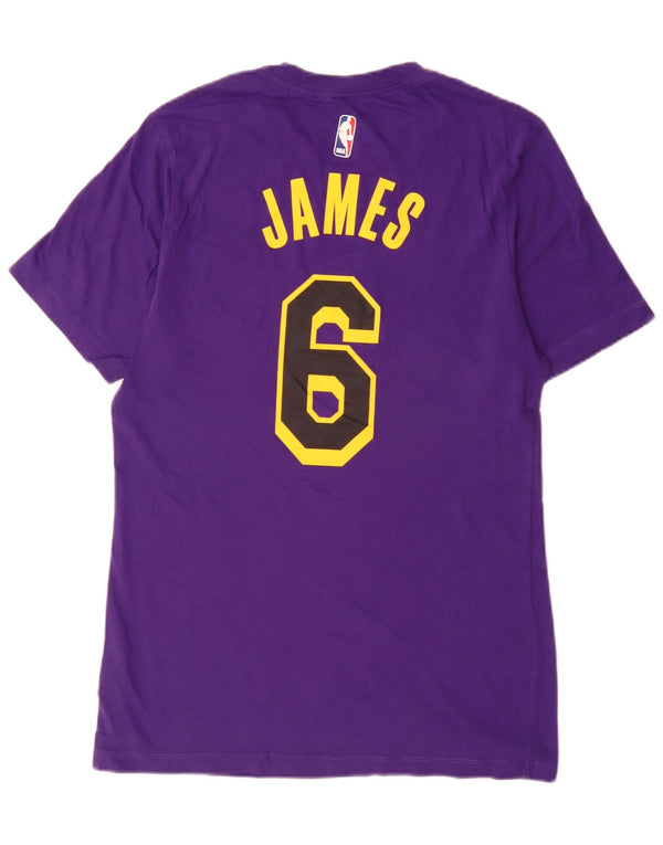 Nike Herre Los Angeles Lakers Grafisk T-Shirt Top Lille Lilla Bomuld
