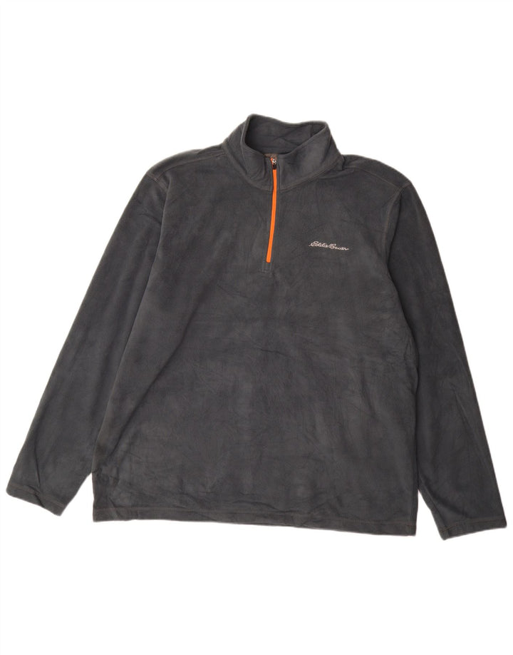 Eddie Bauer Fleece Jumper med lynlås til mænd XL Grå Polyester