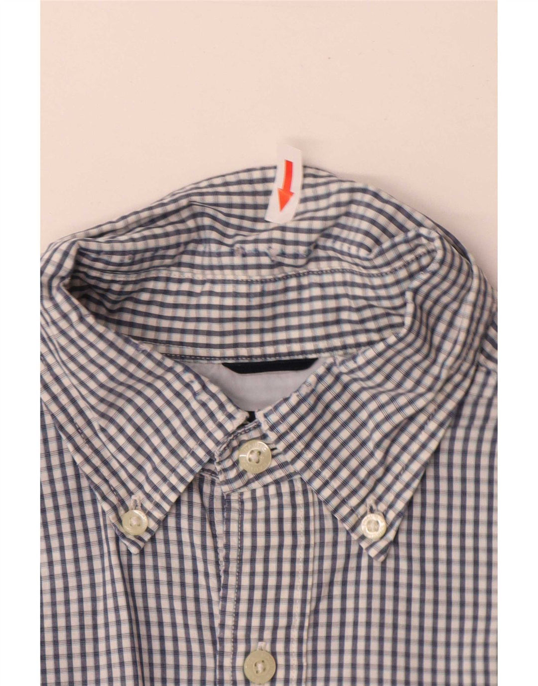 Nautica Herreskjorte Medium Blue Gingham Cotton