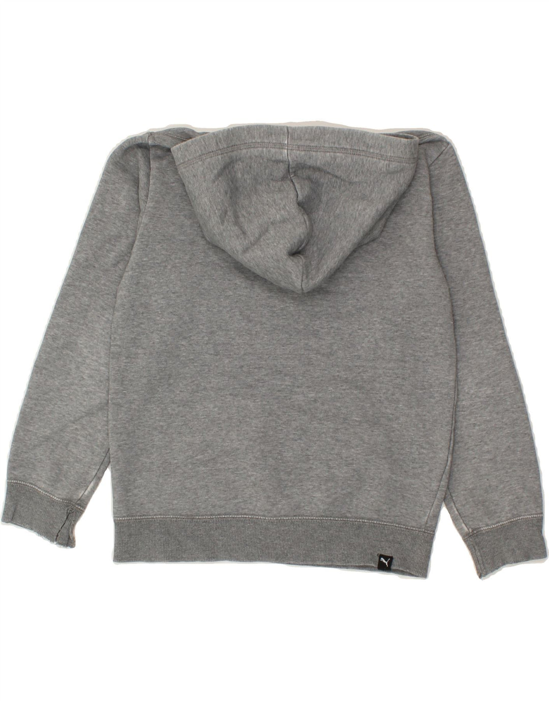 PUMA Boys Graphic Hoodie Jumper 11-12 Years Large Grey Vintage Puma and Second-Hand Puma from Messina Hembry 
