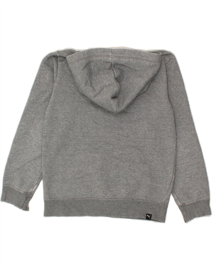PUMA Boys Graphic Hoodie Jumper 11-12 Years Large Grey Vintage Puma and Second-Hand Puma from Messina Hembry 