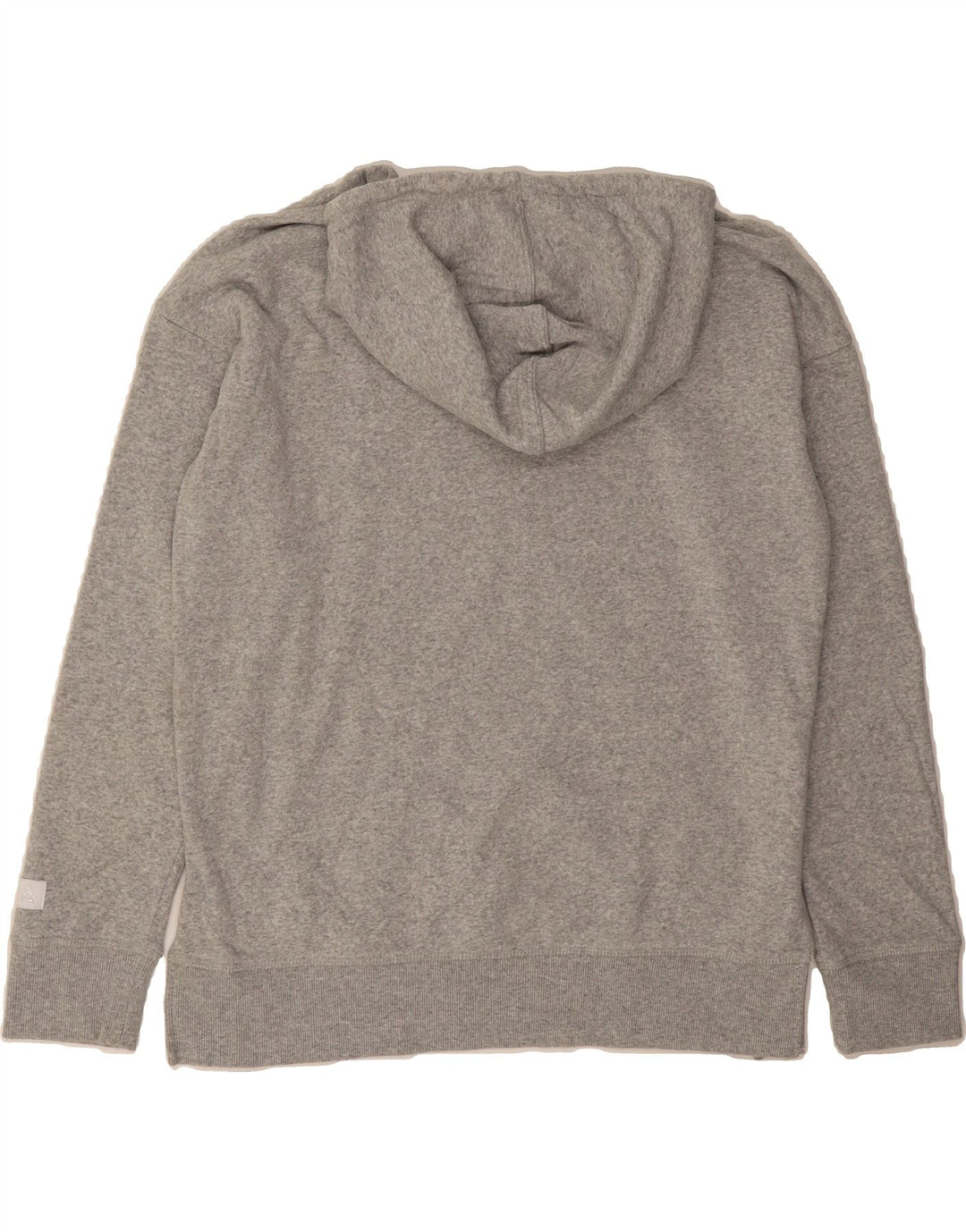 REEBOK Womens Graphic Hoodie Jumper UK 14 Large Grey Vintage Reebok and Second-Hand Reebok from Messina Hembry 