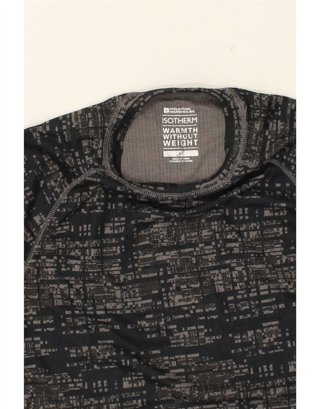 MOUNTAIN WAREHOUSE Mens Isotherm Warmth T-Shirt Top Medium Grey Geometric Vintage Mountain Warehouse and Second-Hand Mountain Warehouse from Messina Hembry 