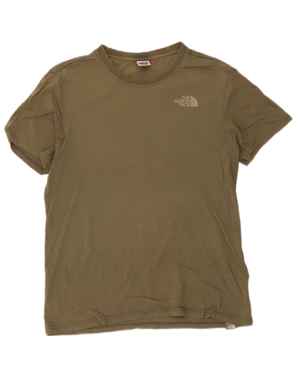 The North Face Herre grafisk T-shirt Top Medium Khaki Bomuld