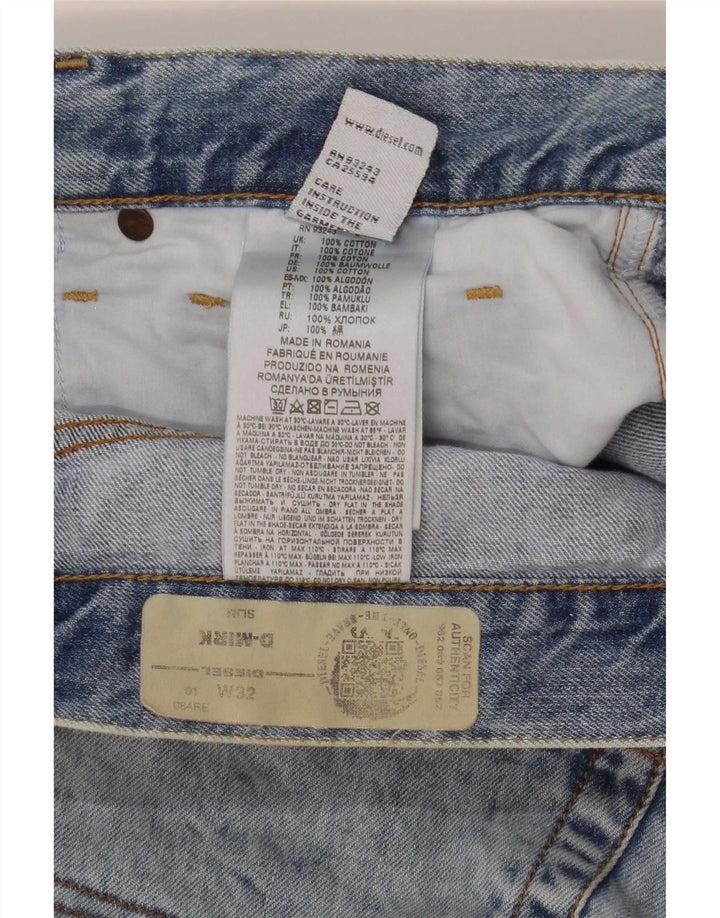 Diesel Herre D-Mirk Slim Denim Shorts W32 Medium Blue Cotton