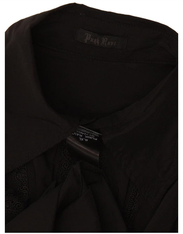 Punk Rave herreskjorte XL sort polyester