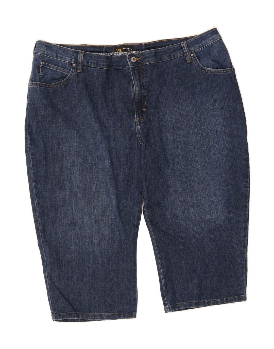 LEE Womens Plus Size Mid Rise Denim Shorts US 22 2XL W48 L20 Blue Vintage Lee and Second-Hand Lee from Messina Hembry 