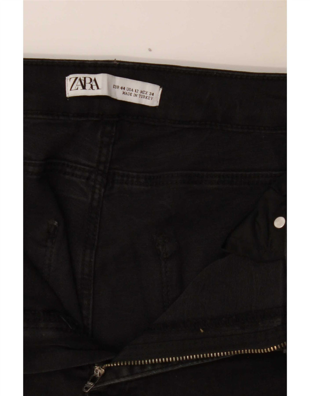 Zara Dame Slim Jeans EU 44 XL W34 L24 Sort