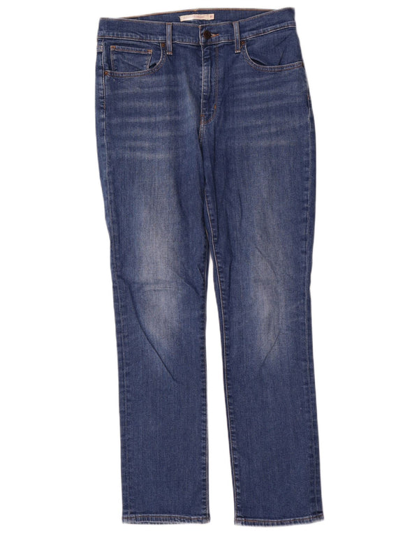 Levi's Womens 724 Højtaljede lige jeans W31 L30 blå bomuld