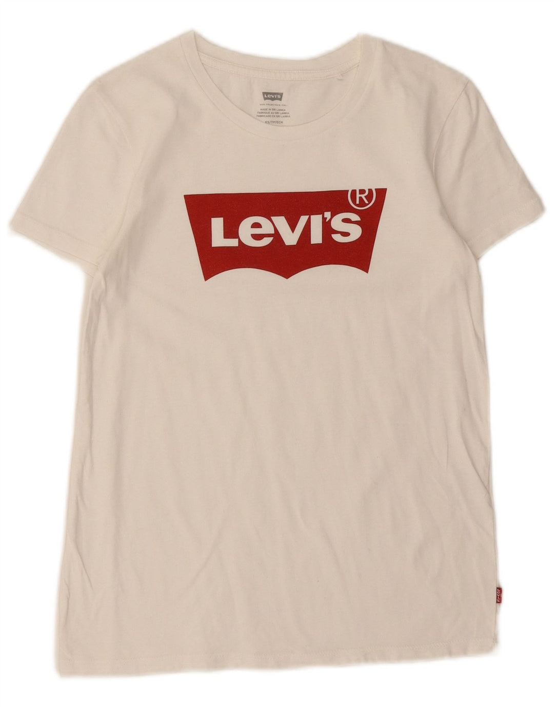 LEVI'S Womens Graphic T-Shirt Top UK 6 XS White