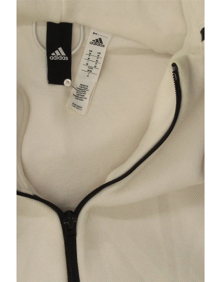 ADIDAS Hættetrøje med lynlås til mænd Medium hvid bomuld