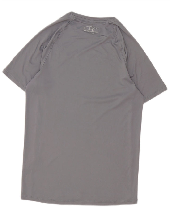 Under Armour Herre Heat Gear Grafisk T-Shirt Top Lille Grå Polyester