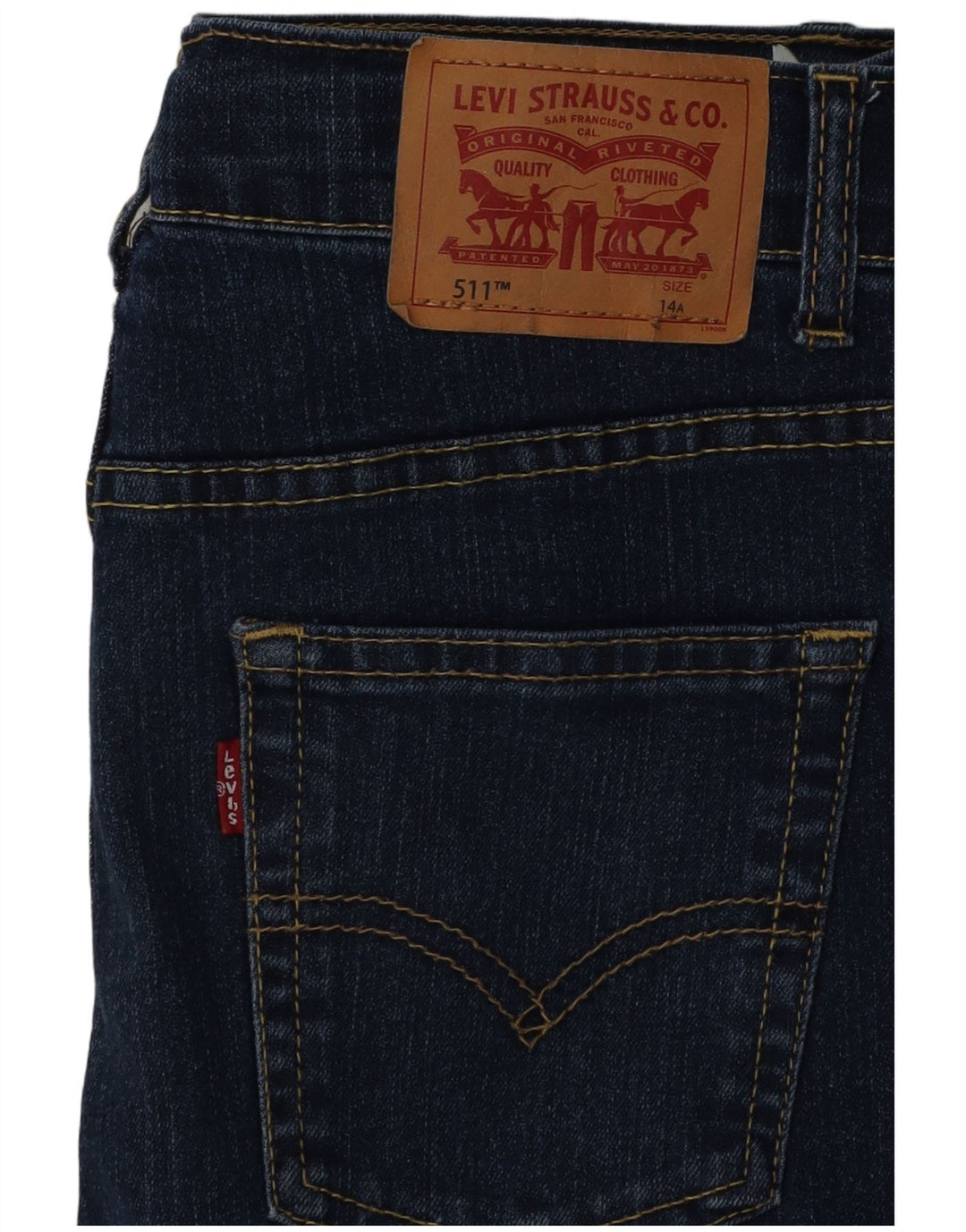Levi's Boys 511 Slim Jeans 13-14 år W24 L25 Marineblå Bomuld