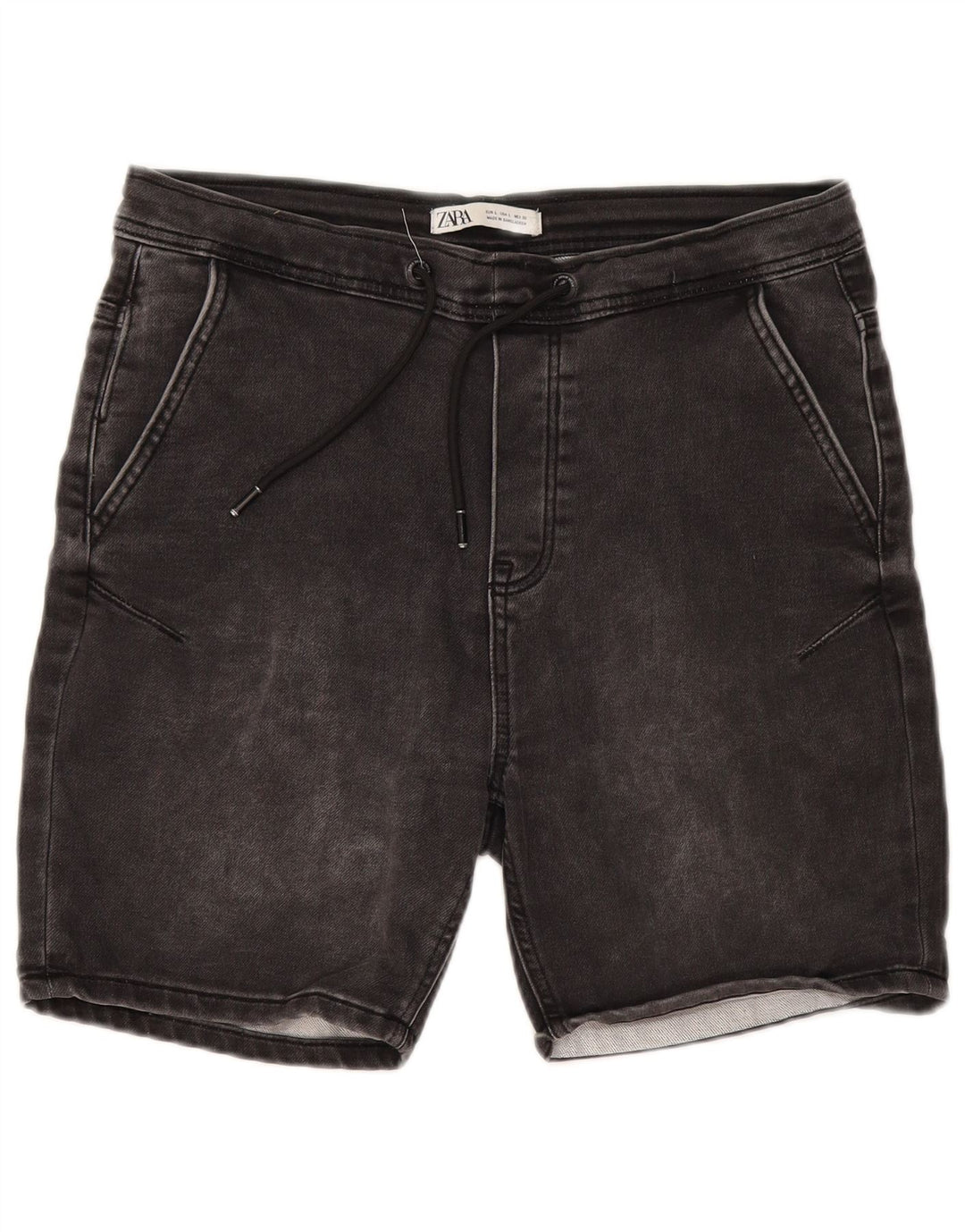Zara Dame denim Shorts Large W32 Grå Bomuld
