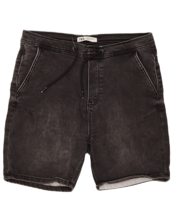 Zara Dame denim Shorts Large W32 Grå Bomuld