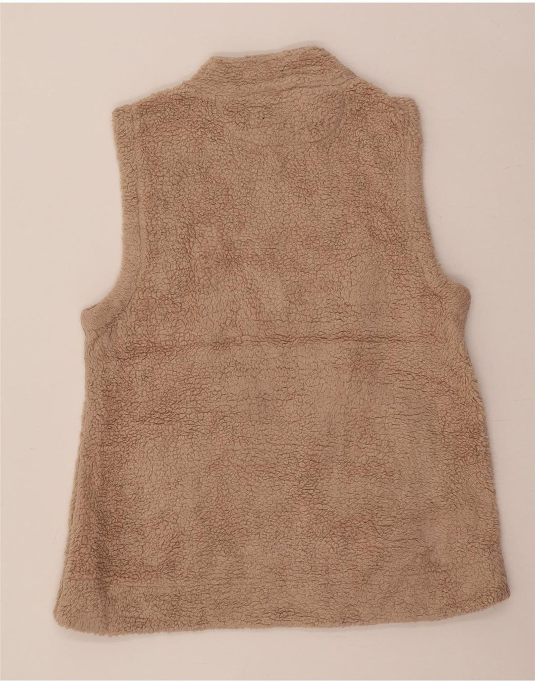 Calvin Klein Dame Fleece Gilet UK 16 Stor Beige Polyester