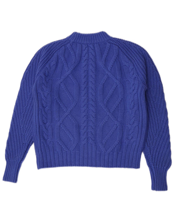 Marks & Spencer Dame Autograph Turtle Neck Jumper Sweater UK 8 Small Blue