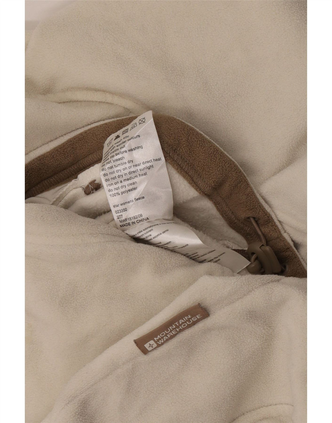 Mountain Warehouse Dame Fleecejakke UK 14 Medium Off White Polyester
