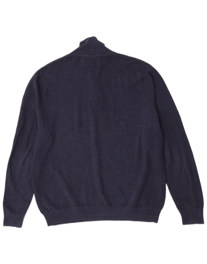John Lewis herre lynlås-hals sweater stor marineblå bomuld