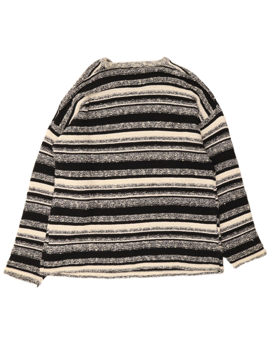 Chambers Herre V-hals sweater Medium Sort Stribet Bomuld