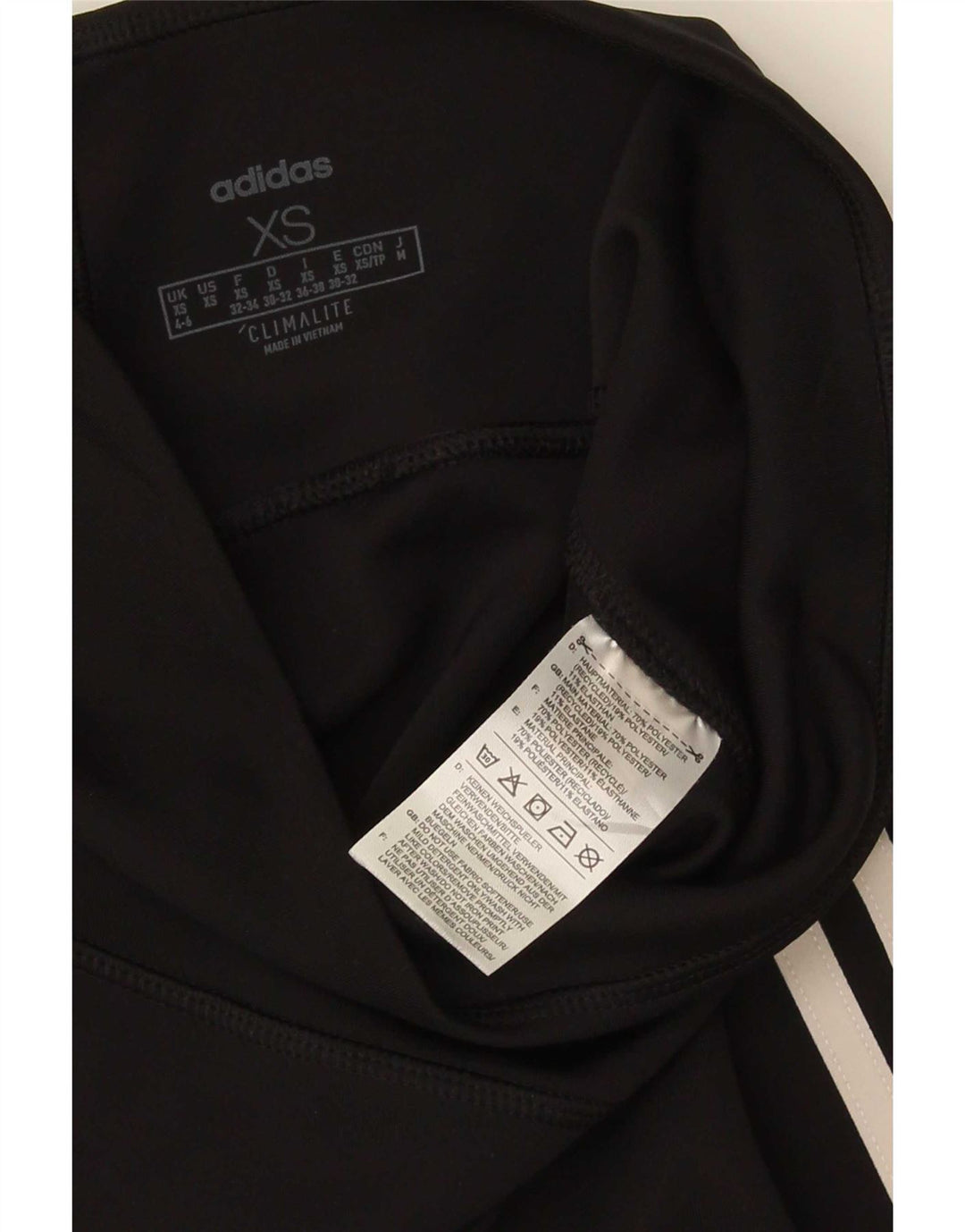 Adidas Dame Climalite Capri Leggings UK 4/6 XS Sort Polyester