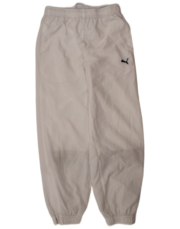 PUMA Træningsdragt til drenge Bukser Joggers 9-10 år Hvid polyester