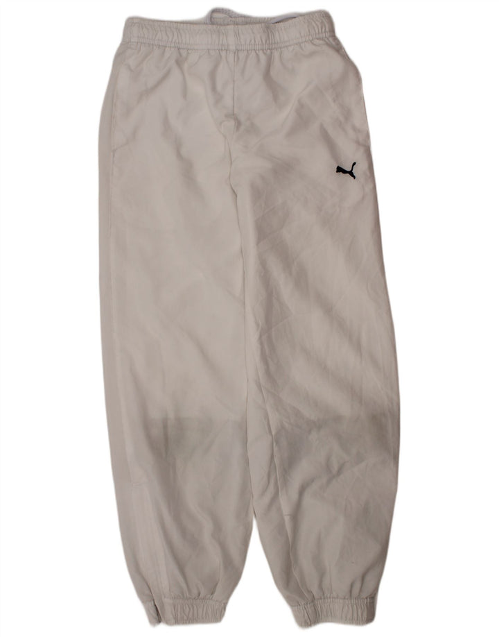 PUMA Træningsdragt til drenge Bukser Joggers 9-10 år Hvid polyester