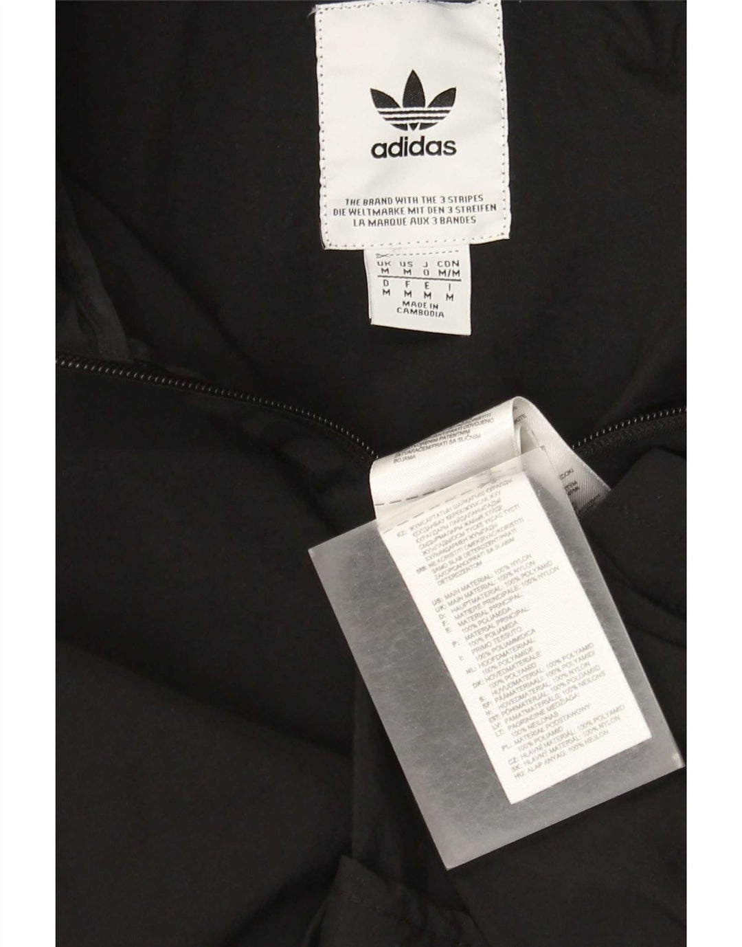 Adidas Træningsdragt med hætte til mænd, topjakke mellem sort nylon