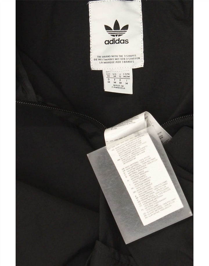 Adidas Træningsdragt med hætte til mænd, topjakke mellem sort nylon