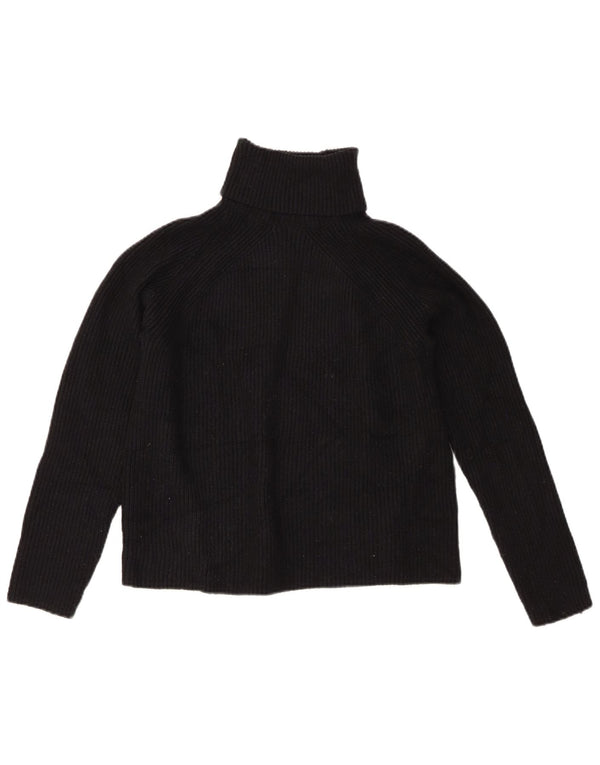 Marks & Spencer Dame Rullehals sweater UK 10 Small Black Viscose