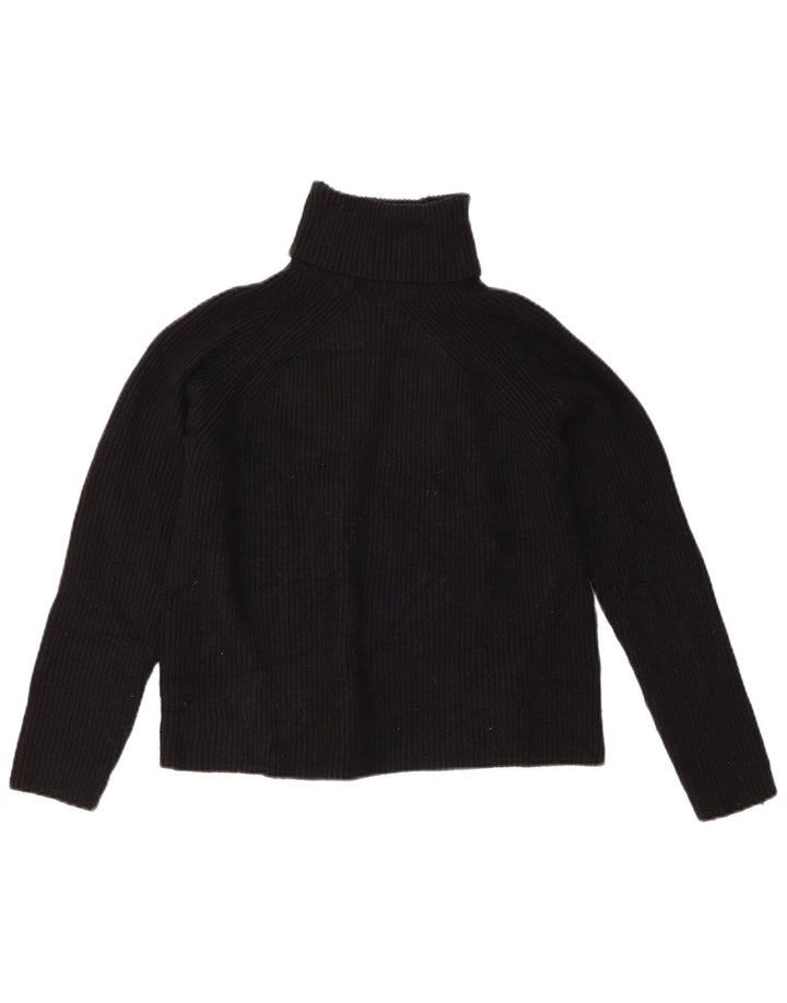 Marks & Spencer Dame Rullehals sweater UK 10 Small Black Viscose