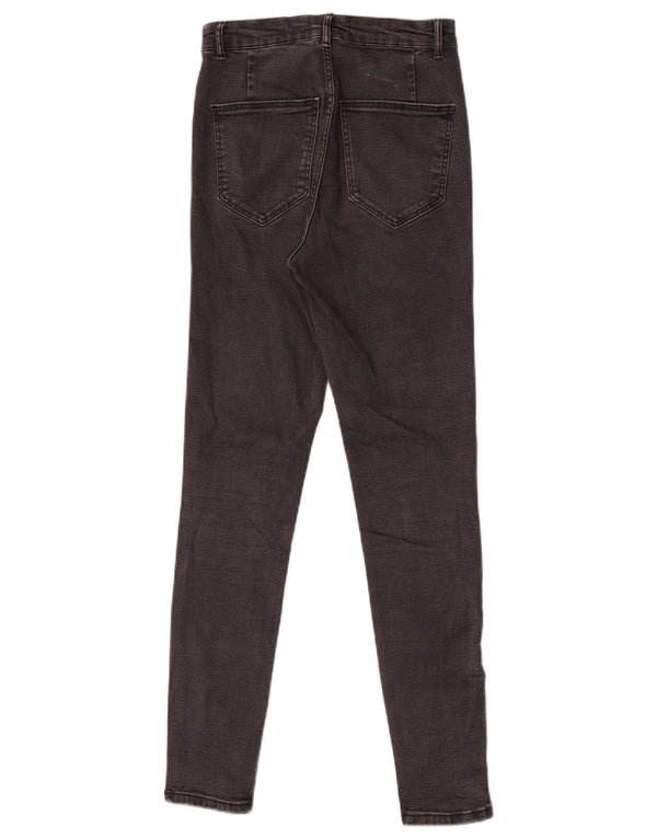 Zara Dame Højtalje Skinny Jeans EU 36 XS W26 L27 Grå