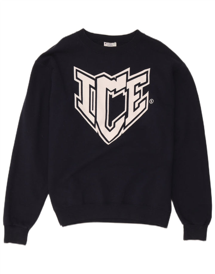 Champion Herre Grafisk Sweatshirt Jumper Medium Navyblå Bomuld