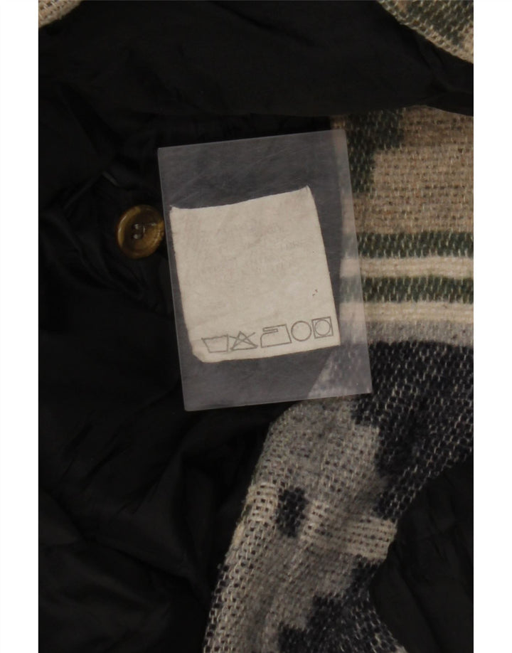 VINTAGE Herre 4-knaps blazerjakke UK 38 Medium Beige Fair Isle