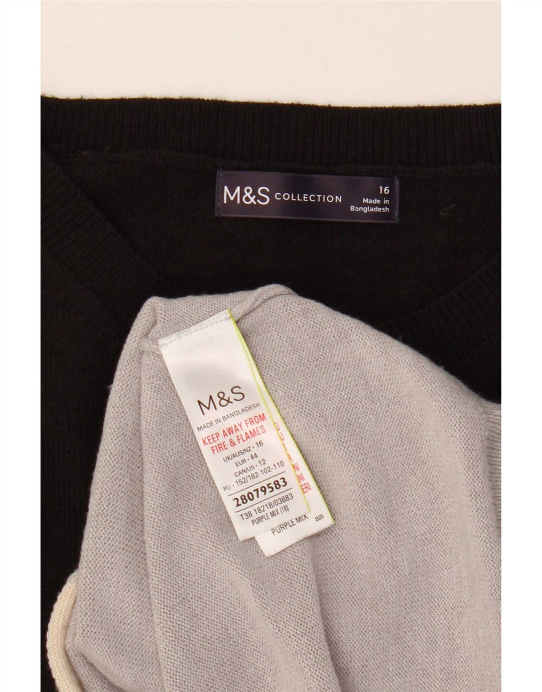 Marks & Spencer Dame Boat Neck Jumper Sweater UK 16 Large Multicolor