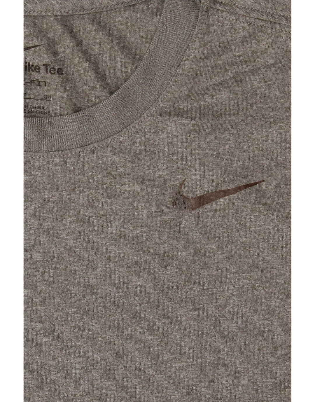 Nike Herre Dri Fit T-shirt Top Lille grå Flecked Polyester